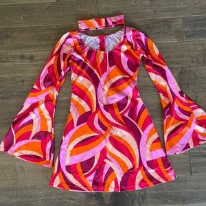 2 pc. Women’s hippy bell sleeve dress with headband